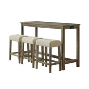 Oak Lawn Bar Table Single Pack (Table + Three Stools)