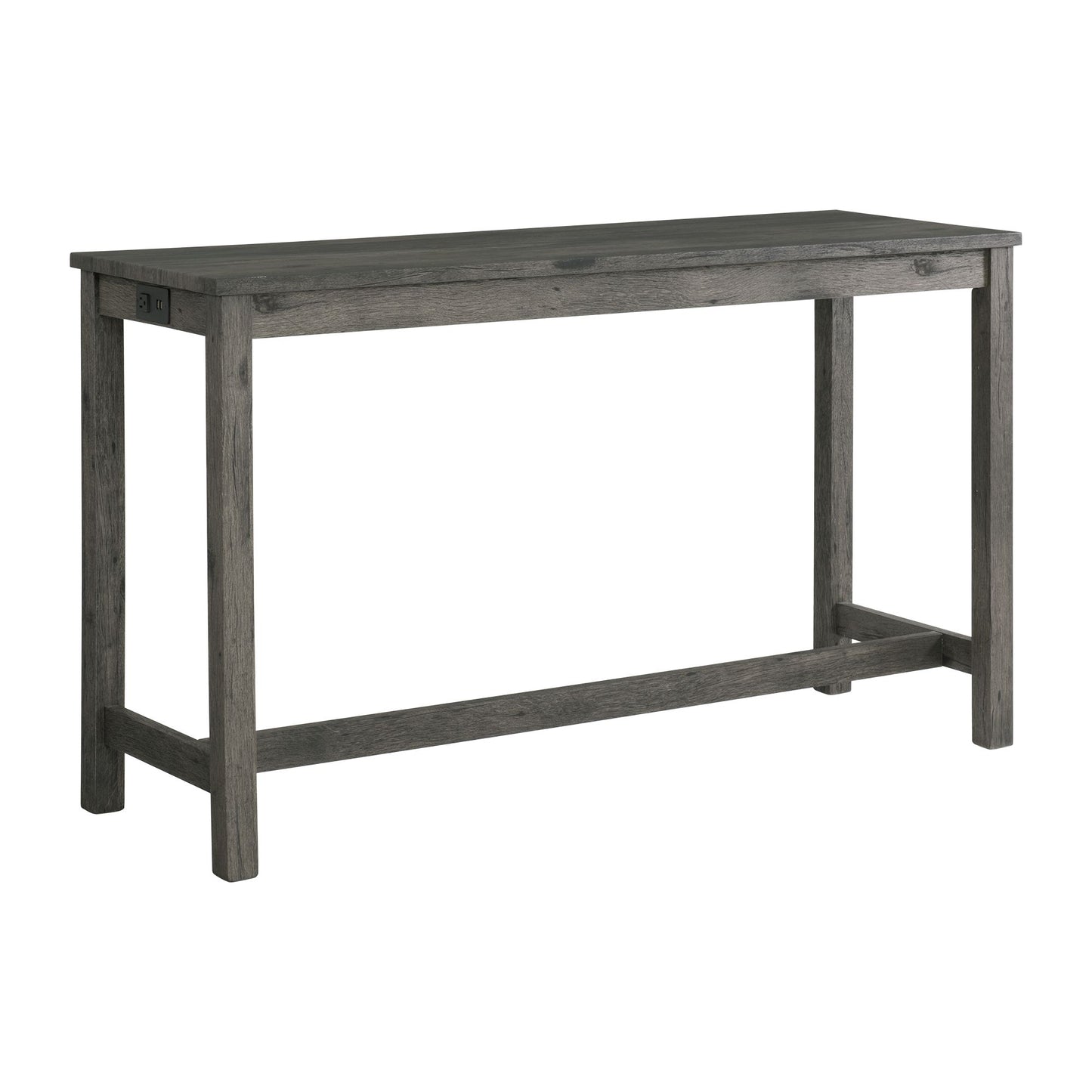 Oak Lawn Charcoal Grey Bar Table Single Pack (Table + 3 Grey Fabric Stools)