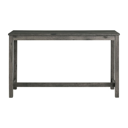 Oak Lawn Charcoal Grey Bar Table Single Pack (Table + 3 Grey Fabric Stools)