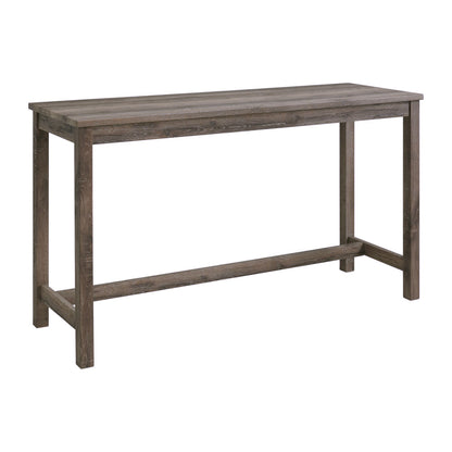 Oak Lawn Grey Bar Table Single Pack (Table + 3 Tan Fabric Stools)