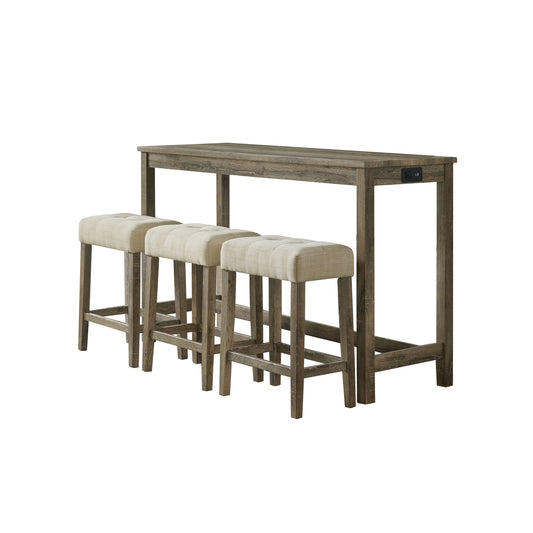 Oak Lawn Bar Table Single Pack (Table + Three Stools)