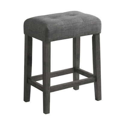 Oak Lawn Charcoal Grey Bar Table Single Pack (Table + 3 Grey Fabric Stools)