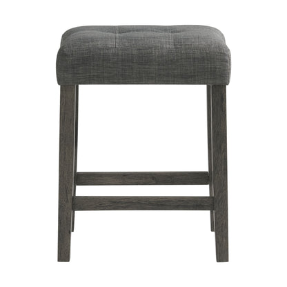 Oak Lawn Charcoal Grey Bar Table Single Pack (Table + 3 Grey Fabric Stools)