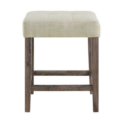 Oak Lawn Grey Bar Table Single Pack (Table + 3 Tan Fabric Stools)