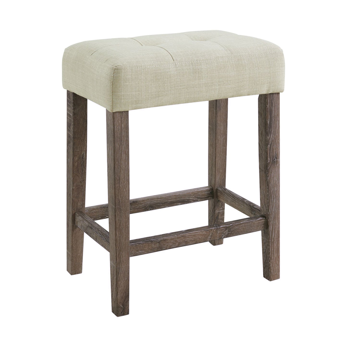 Oak Lawn Grey Bar Table Single Pack (Table + 3 Tan Fabric Stools)
