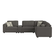 Options One 7PC Living Room Set in Palmer Plus Ash
