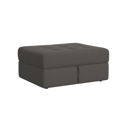 Options One Storage Ottoman in Palmer Plus Ash