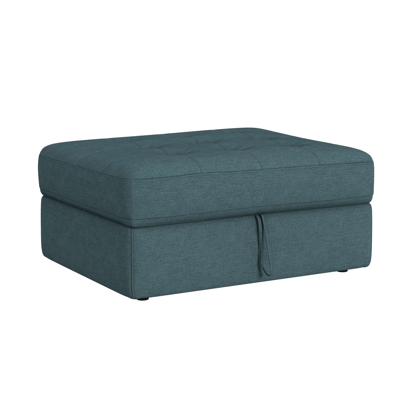 Options One Storage Ottoman in Palmer Plus Teal
