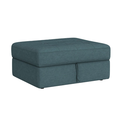 Options One Storage Ottoman in Palmer Plus Teal