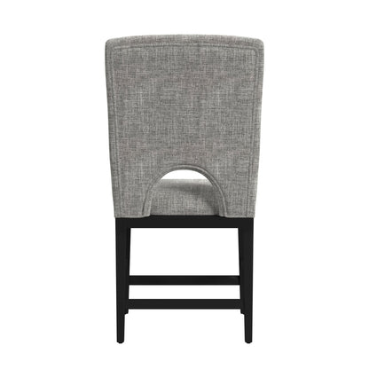 Oregon Counter Side Chair with Grey Fabric in Black (2 Per Carton)