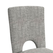 Oregon 5PC Counter Height Dining Set in Black-Round Counter Table with Grey Faux Marble Top and Four Chairs