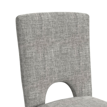 Oregon 5PC Counter Height Dining Set in Black-Round Counter Table with Grey Faux Marble Top and Four Chairs