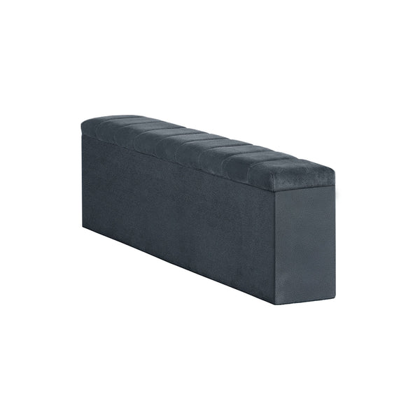 Ottawa Interchangeable Side Storage Bench In Grey Linen