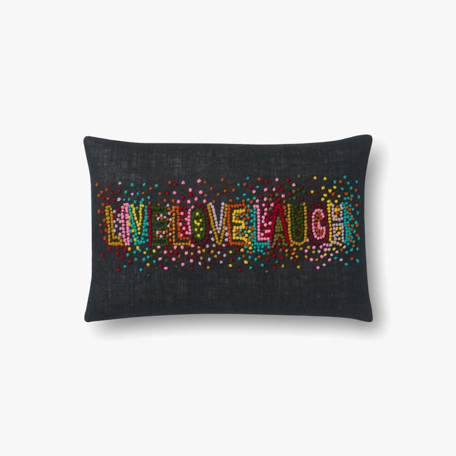 Almohadas Loloi P0561 Negro/Multicolor