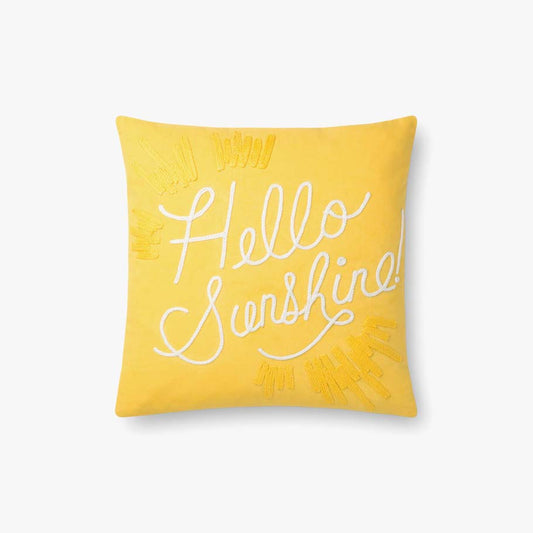 Almohadas Rifle Paper Co. x Loloi P6031 Amarillo/Blanco