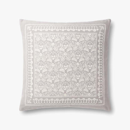 Rifle Paper Co. x Loloi Pillows P6045 Grey / Ivory