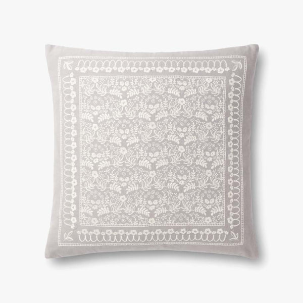 Rifle Paper Co. x Loloi Pillows P6045 Grey / Ivory