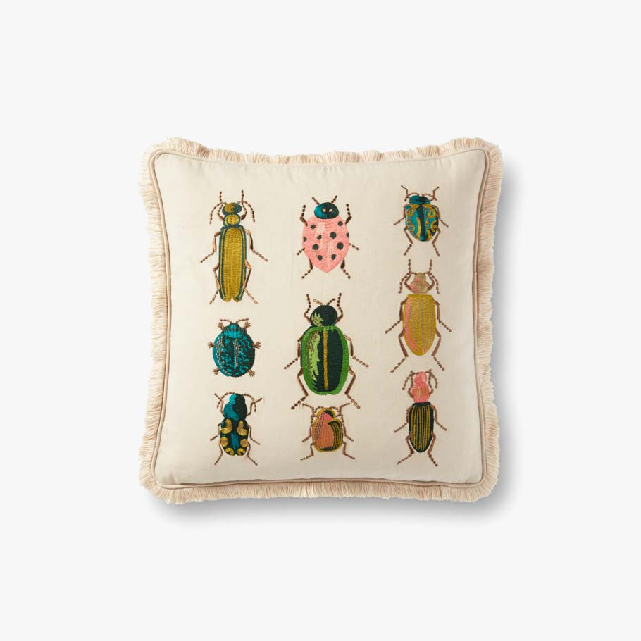 Rifle Paper Co. x Loloi Pillows P6067 Natural / Multi