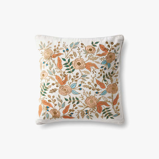 Rifle Paper Co. x Loloi Pillows P6073 Ivory / Multi
