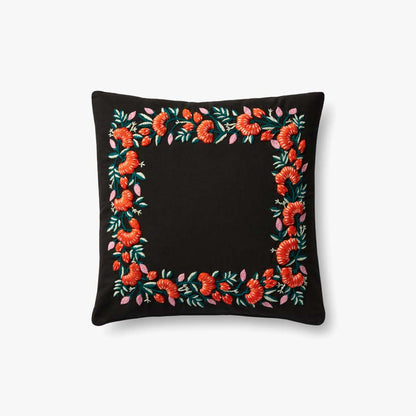 Rifle Paper Co. x Loloi Pillows P6079 Black / Multi