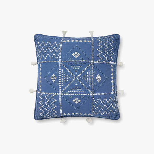 Almohadas Loloi PLL0049 Azul/Marfil