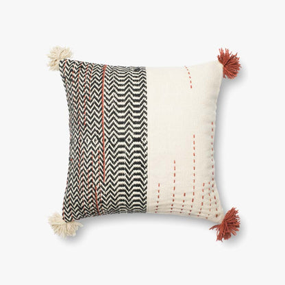 Loloi Pillows P0227 Black / Ivory