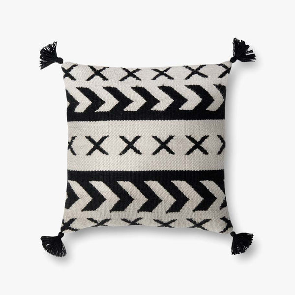 Loloi Pillows P0502 Black / Ivory