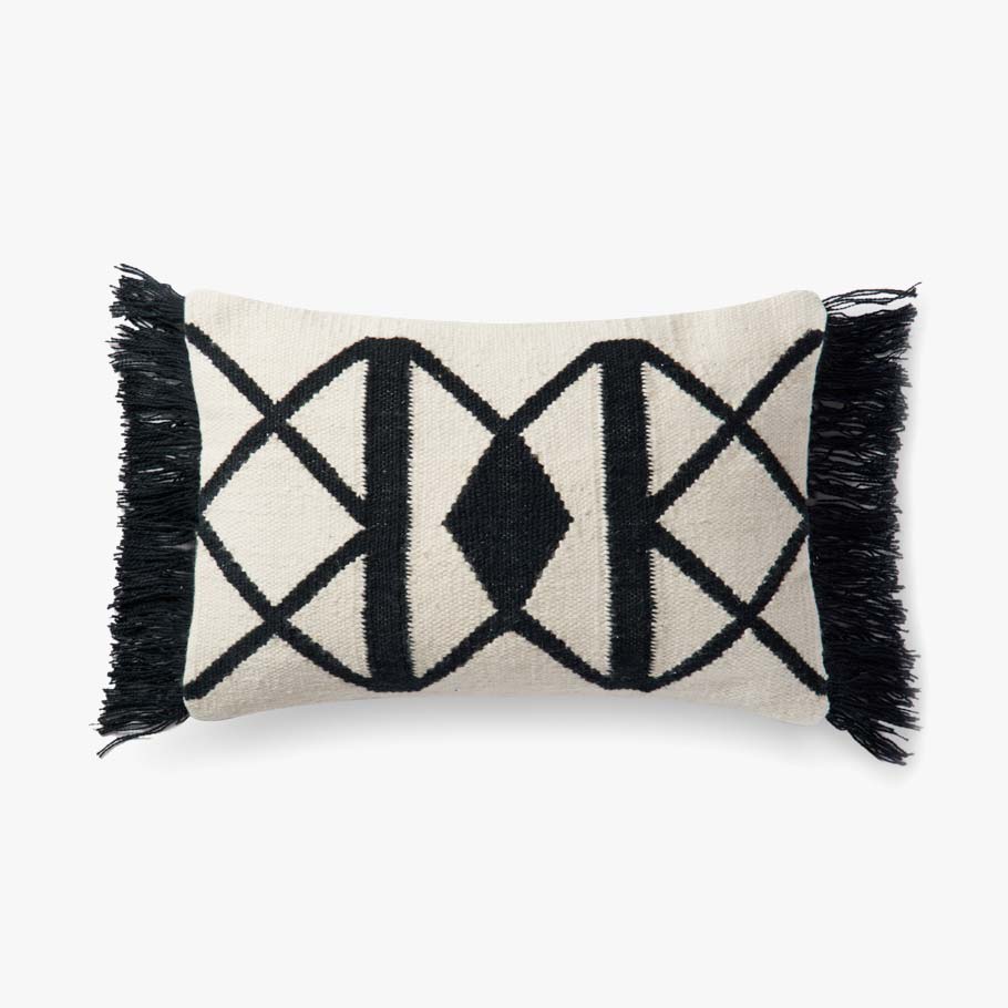 Loloi Pillows P0503 Black / Ivory
