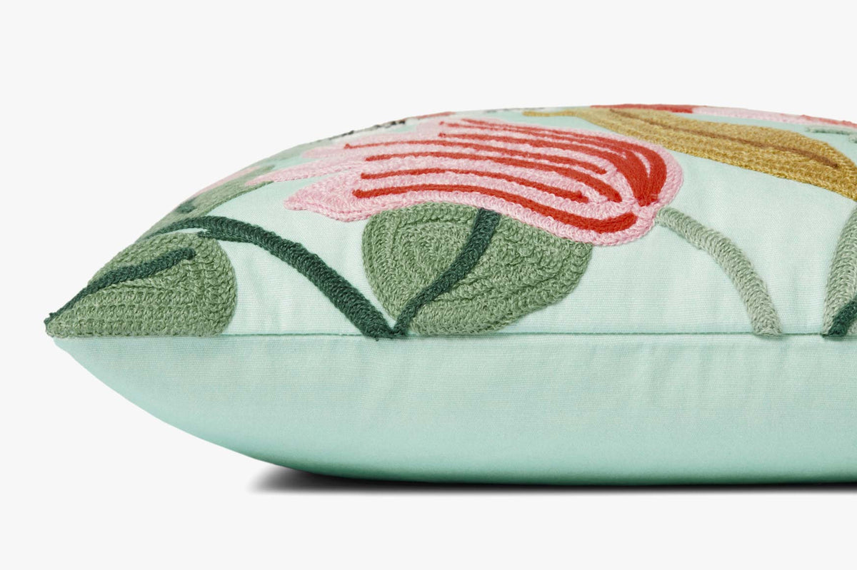 Primrose Embroidered Throw Pillow
