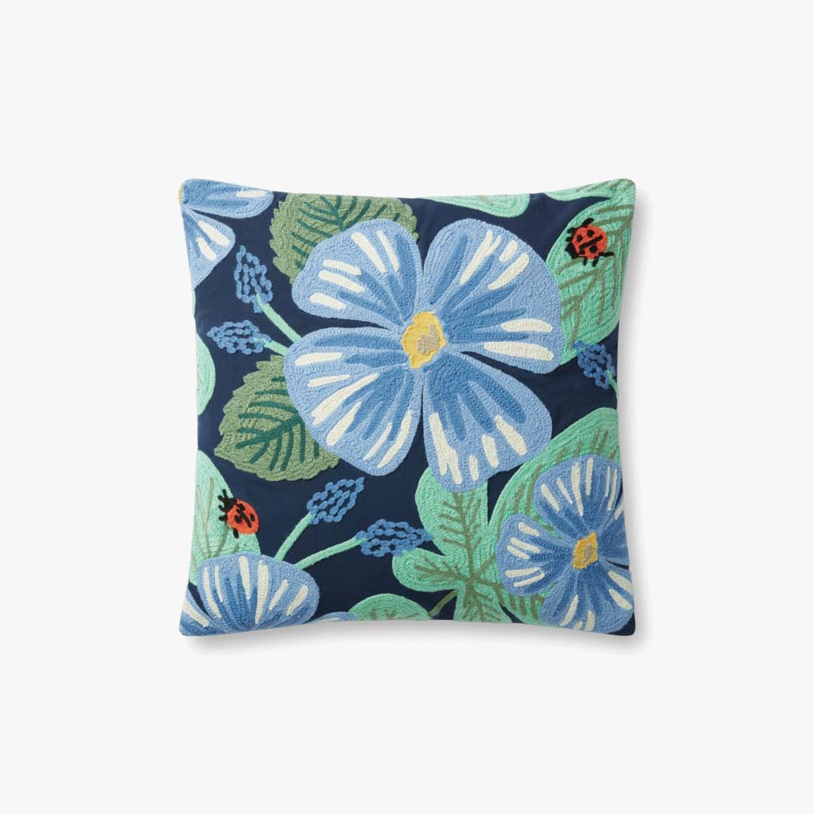 Rifle Paper Co. x Loloi Pillows PRP0035 Navy / Multi