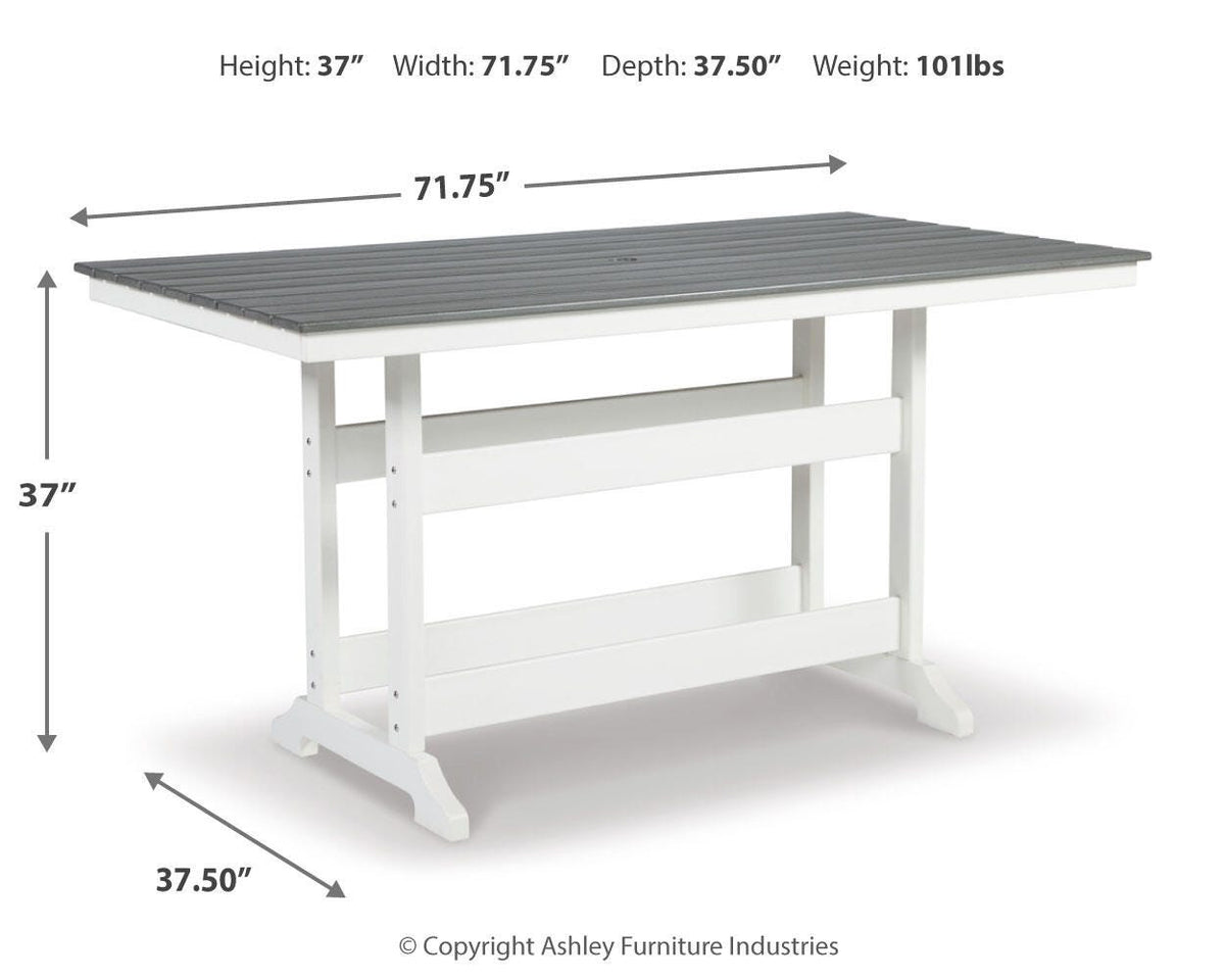 Transville RECT COUNTER TABLE W/UMB OPT