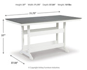 Transville RECT COUNTER TABLE W/UMB OPT