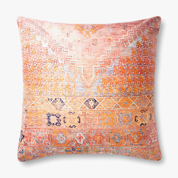 Loloi Floor Pillows P0885 Coral / Multi