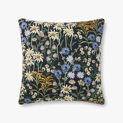 Almohadas Rifle Paper Co. x Loloi PRP0026 Flores silvestres negras