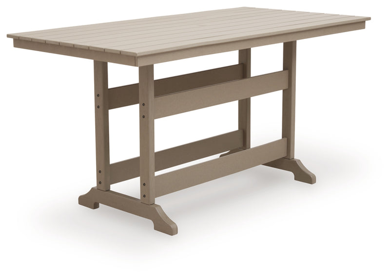 Sandy Dune RECT COUNTER TABLE W/UMB OPT