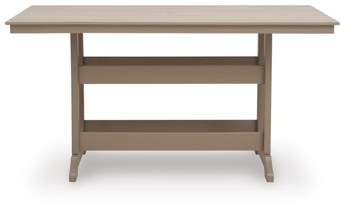 Sandy Dune RECT COUNTER TABLE W/UMB OPT