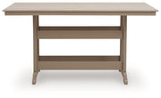 Sandy Dune RECT COUNTER TABLE W/UMB OPT
