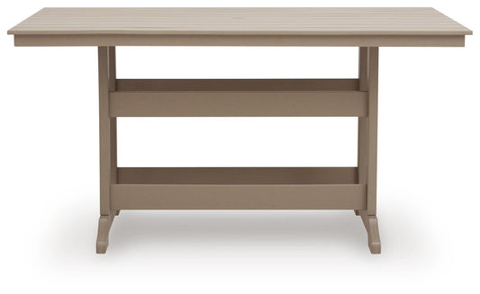 Sandy Dune RECT COUNTER TABLE W/UMB OPT