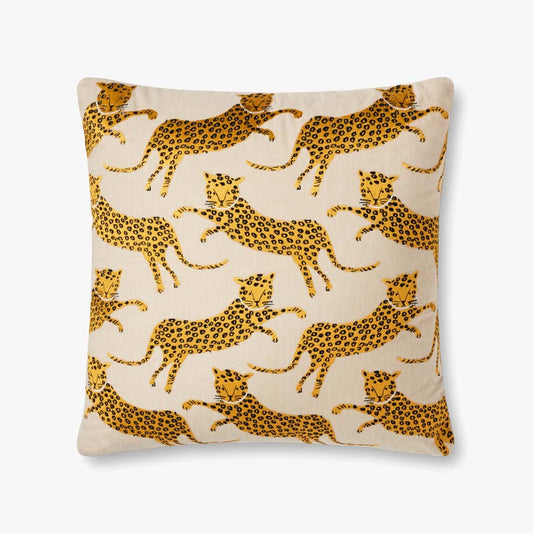 Rifle Paper Co. x Loloi Pillows P6051 Natural / Gold