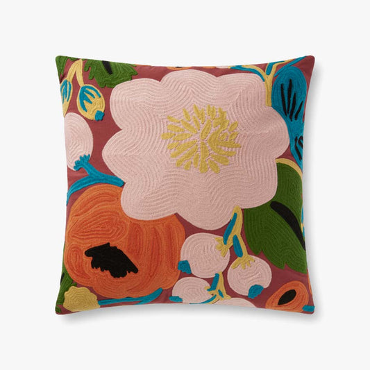 Rifle Paper Co. x Loloi Pillows P6053 Red / Multi