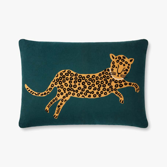 Rifle Paper Co. x Loloi Pillows P6055 Teal / Gold