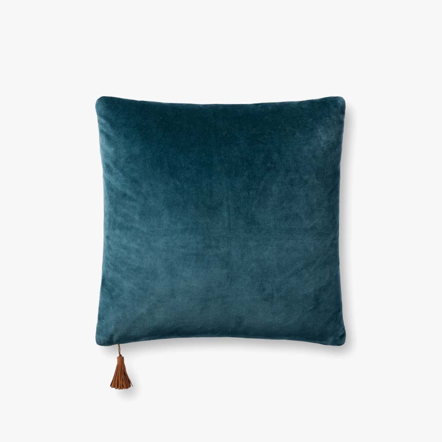 Magnolia Home de Joanna Gaines x Loloi Pillows P1153 Azul marino/Café