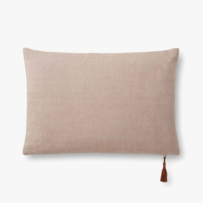 Magnolia Home by Joanna Gaines x Loloi Pillows PMH1153 Moss / Beige
