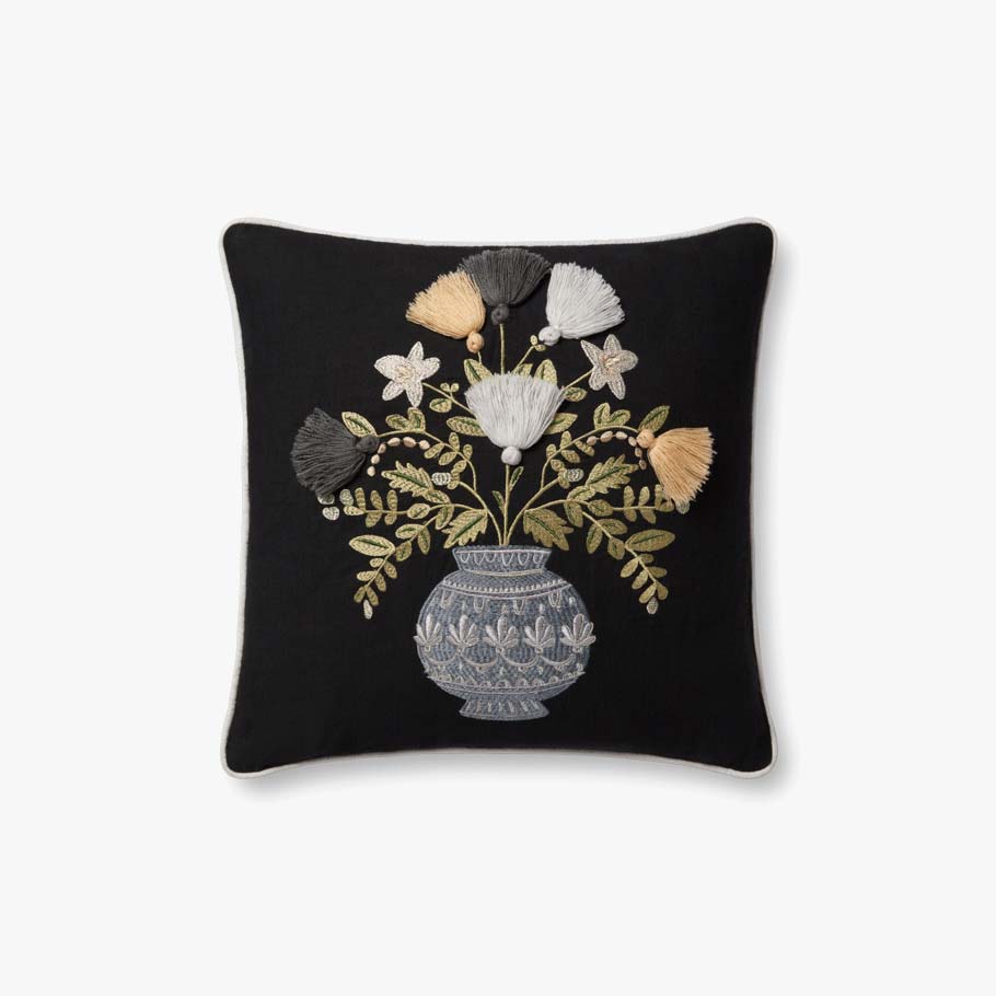 Rifle Paper Co. x Loloi Pillows PRP0051 Black