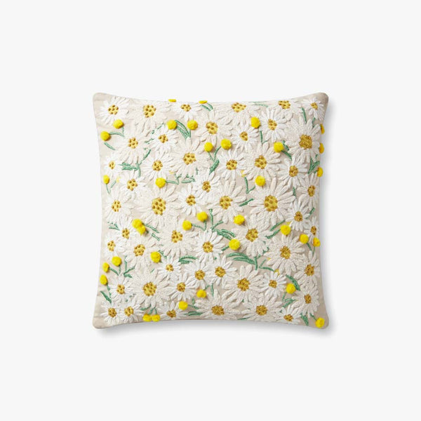 Rifle Paper Co. x Loloi Pillows PRP0018 Daisies Beige