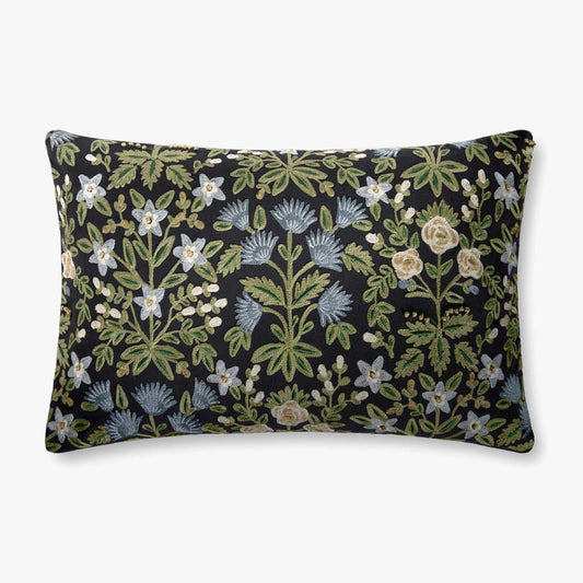 Rifle Paper Co. x Loloi Pillows PRP0030 Black