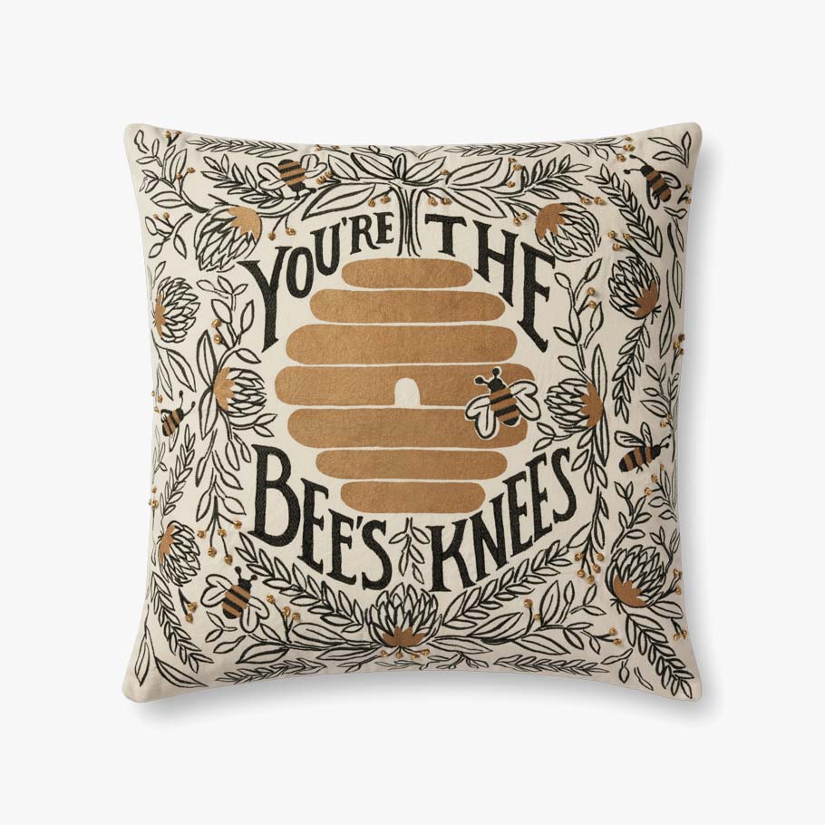 Rifle Paper Co. x Loloi Pillows PRP0038 Black / Gold