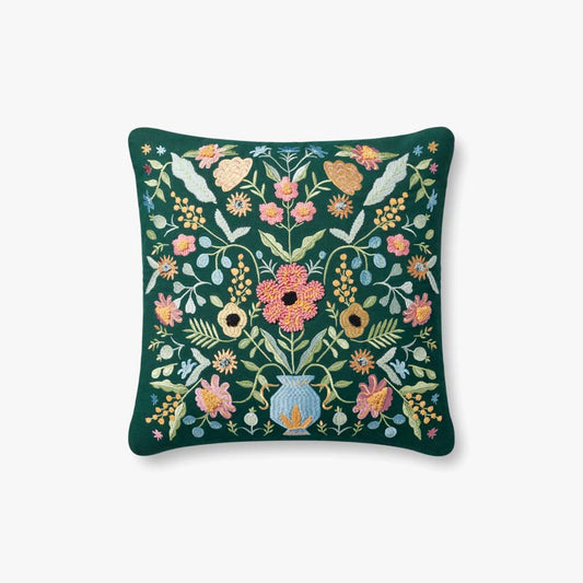 Rifle Paper Co. x Loloi Pillows PRP0050 Evergreen / Multi