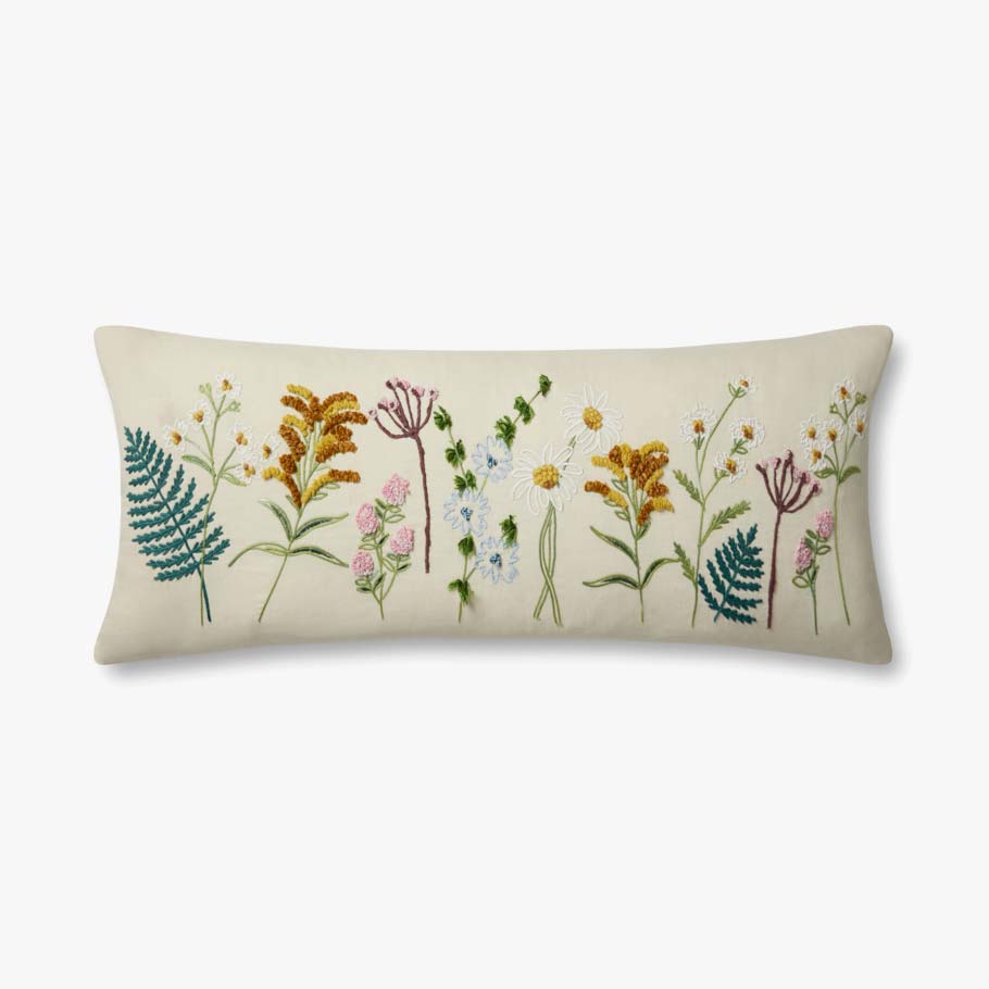 Rifle Paper Co. x Loloi Pillows PRP0048 Cream