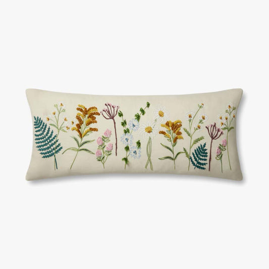 Rifle Paper Co. x Loloi Pillows PRP0048 Cream